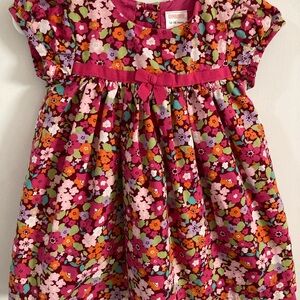 Gymboree Floral Dress - Pink and Orange